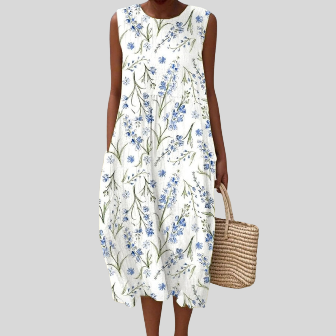 Robe Blanche à Fleurs Sauvages Délicates