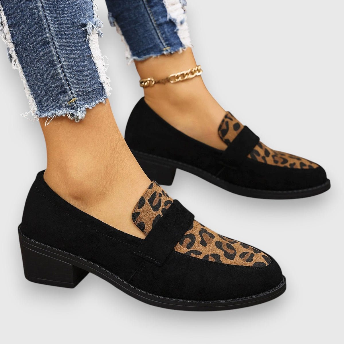 Brunhild - Mocassins Léopard Confortables