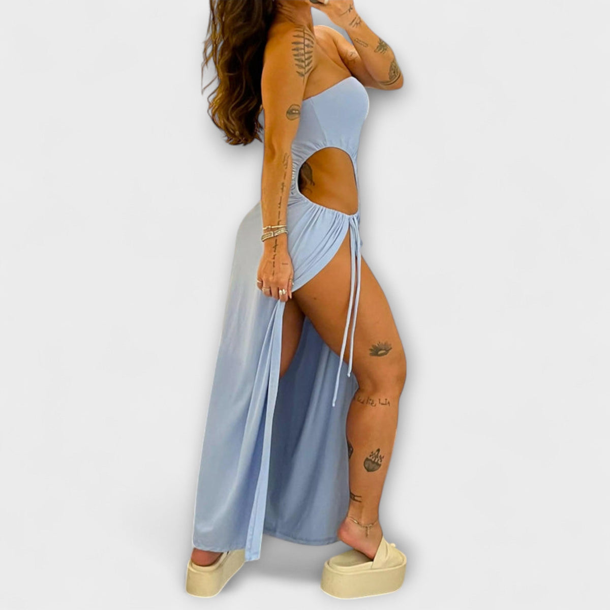 Winona - Robe Bodysuit Bandeau à Fentes Latérales