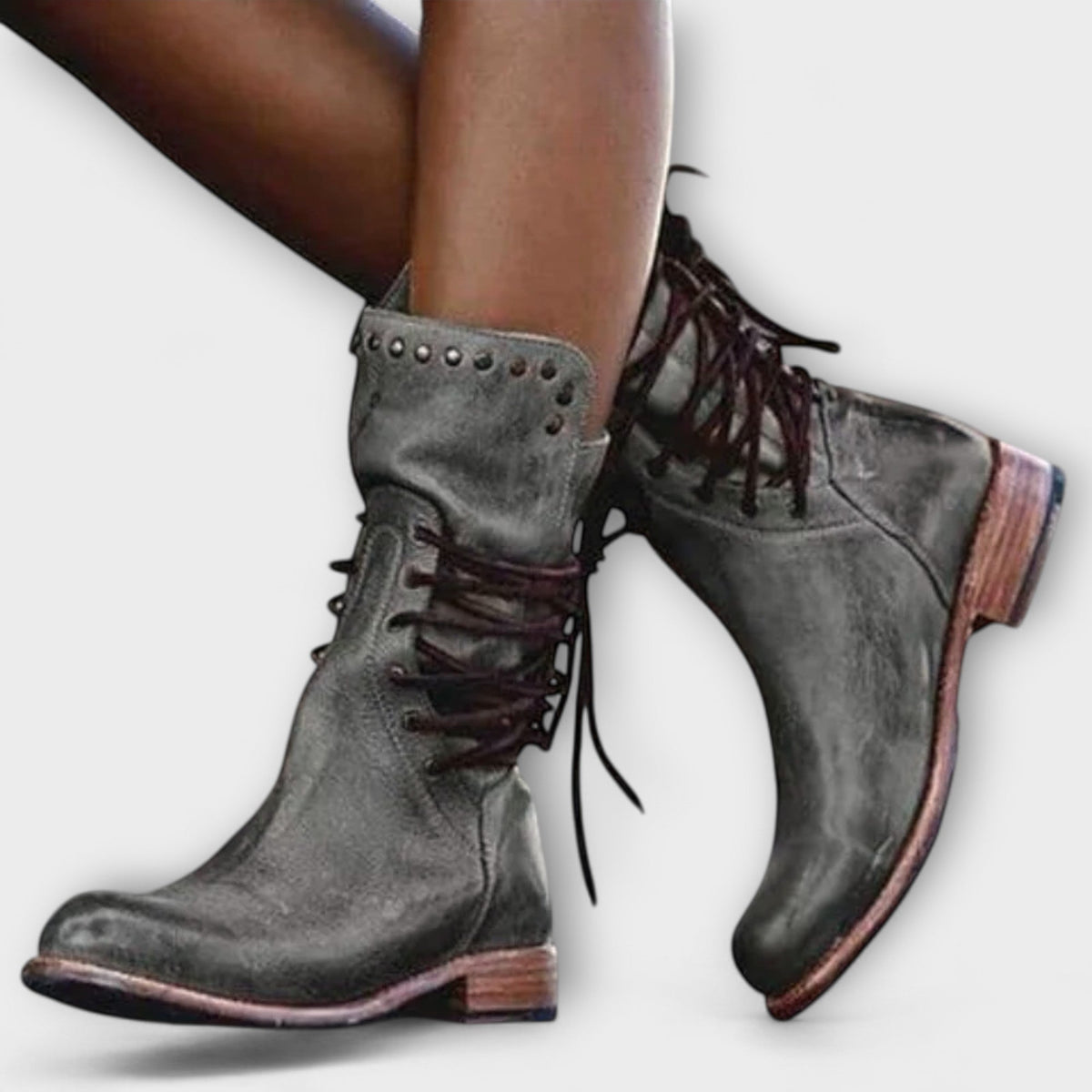 Cordula - Bottes en Cuir Lacées