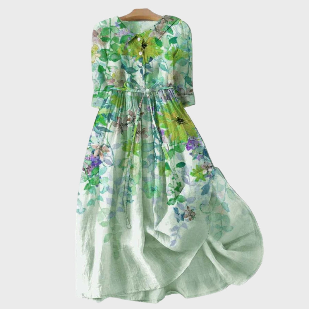Robe Jardin Aquarelle Verte