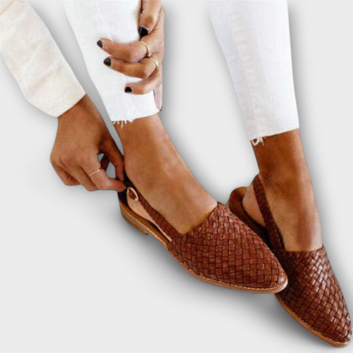Liesel - Mules en Cuir Tressé
