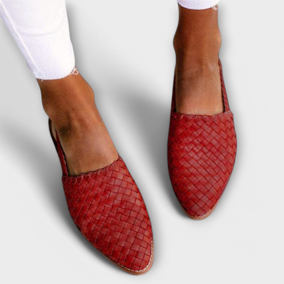 Adelgund - Mocassins en Cuir Tressé