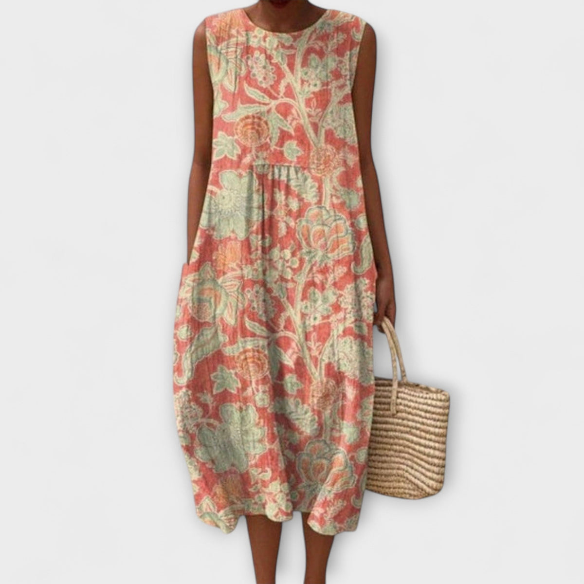 Thaleia - Robe Midi Style Floral Vintage