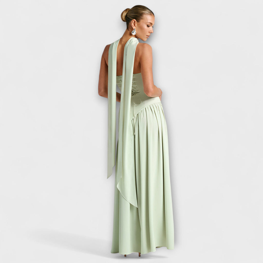 Tessa - Robe Longue Jaune à Fente