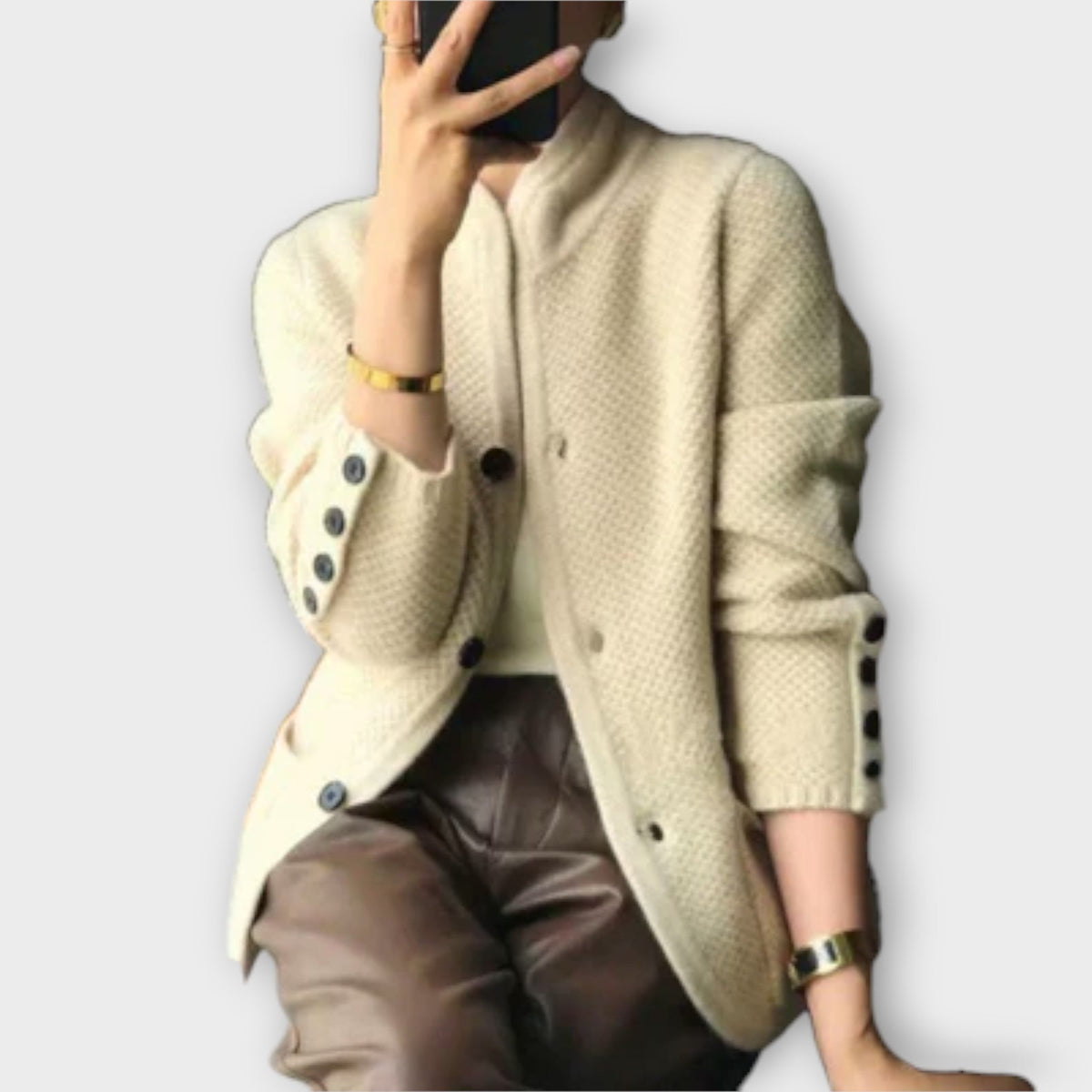 Alissa - Cardigan Confortable Crème