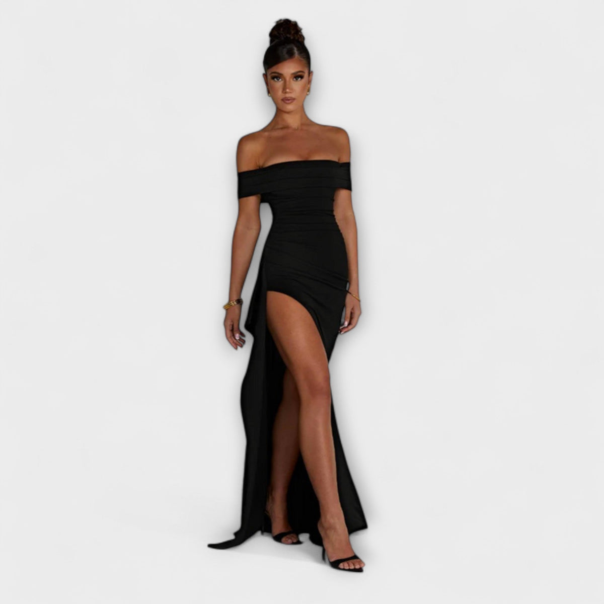 Gretchen - Robe Longue Rose à Fente