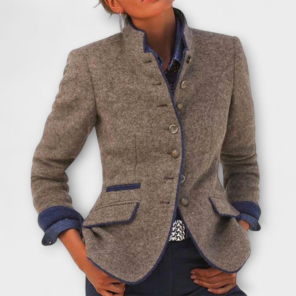 Aurea - Veste en Tweed Élégante Beige