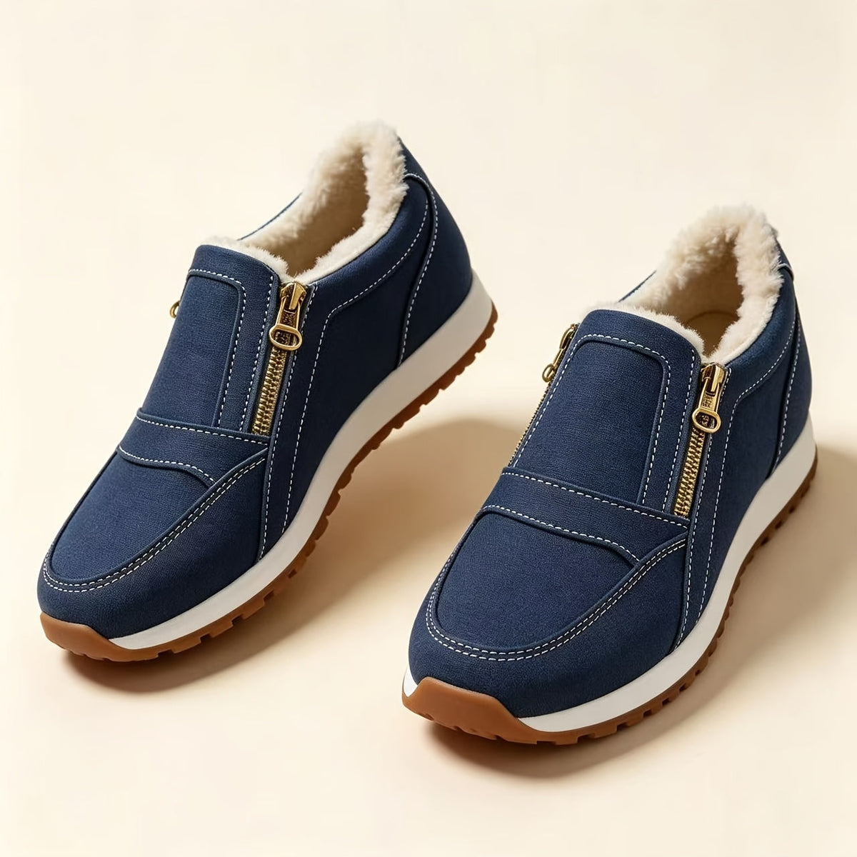 Janne - Basket slip-on chaude à double fermeture éclair