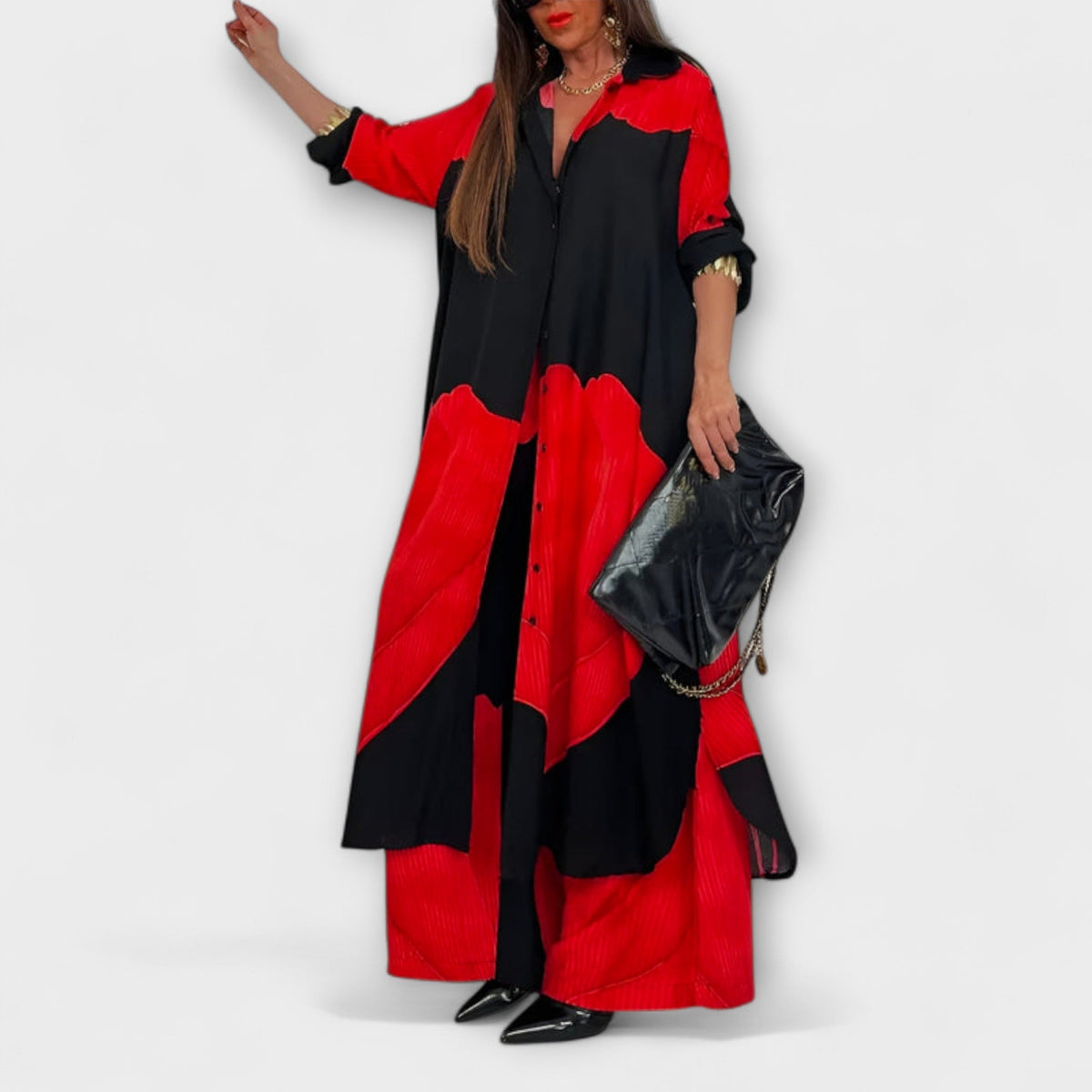 Moriel - Ensemble Crème avec Long Cardigan
