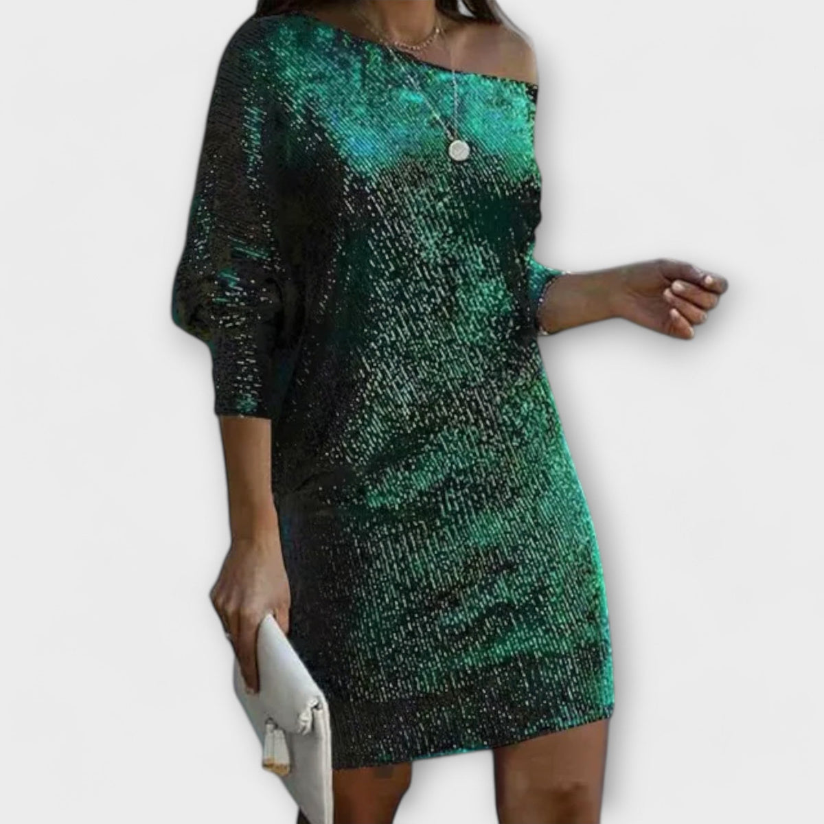 Robe de Soirée Dorée à Paillettes