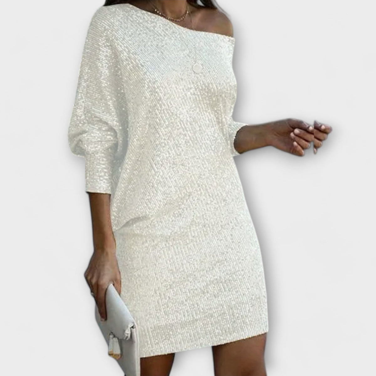 Robe de Soirée Dorée à Paillettes