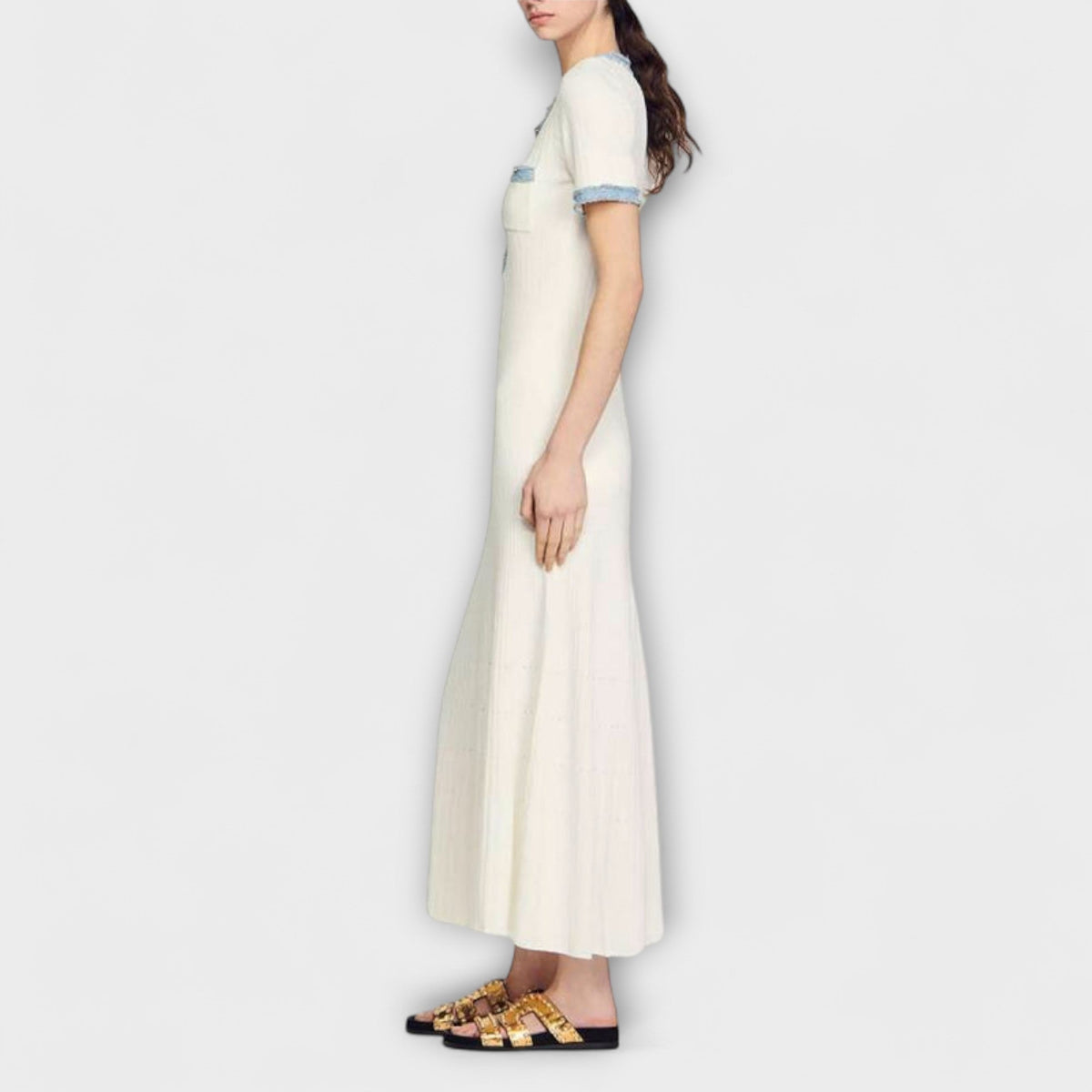 Alecia - Robe Longue Blanche Structurée