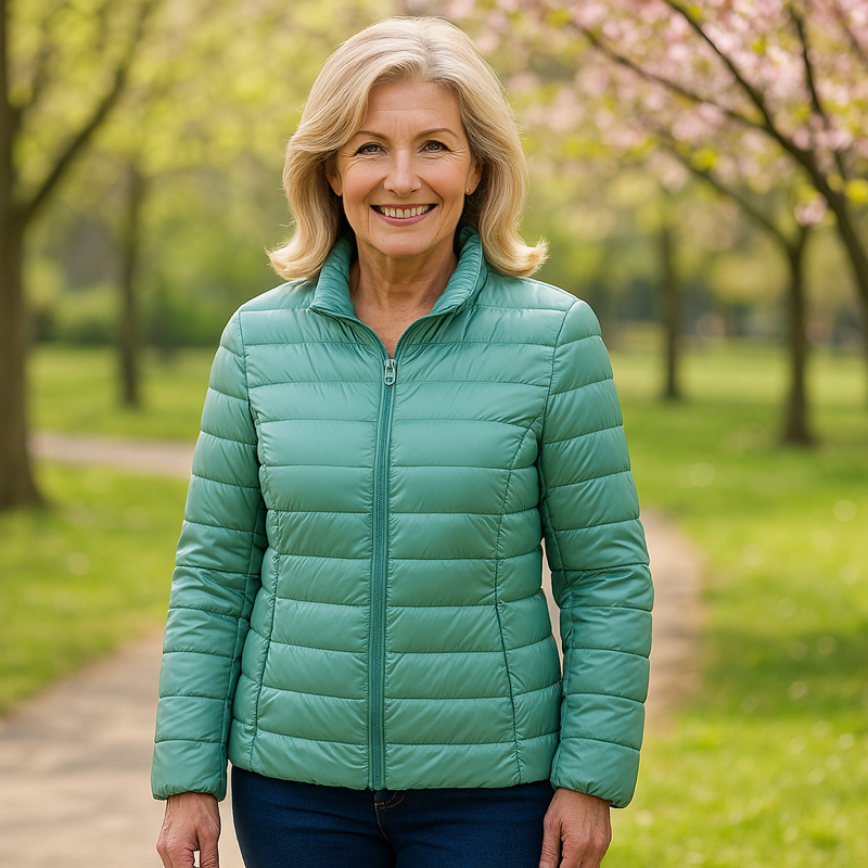 Ulla - Doudoune mi-saison vert menthe