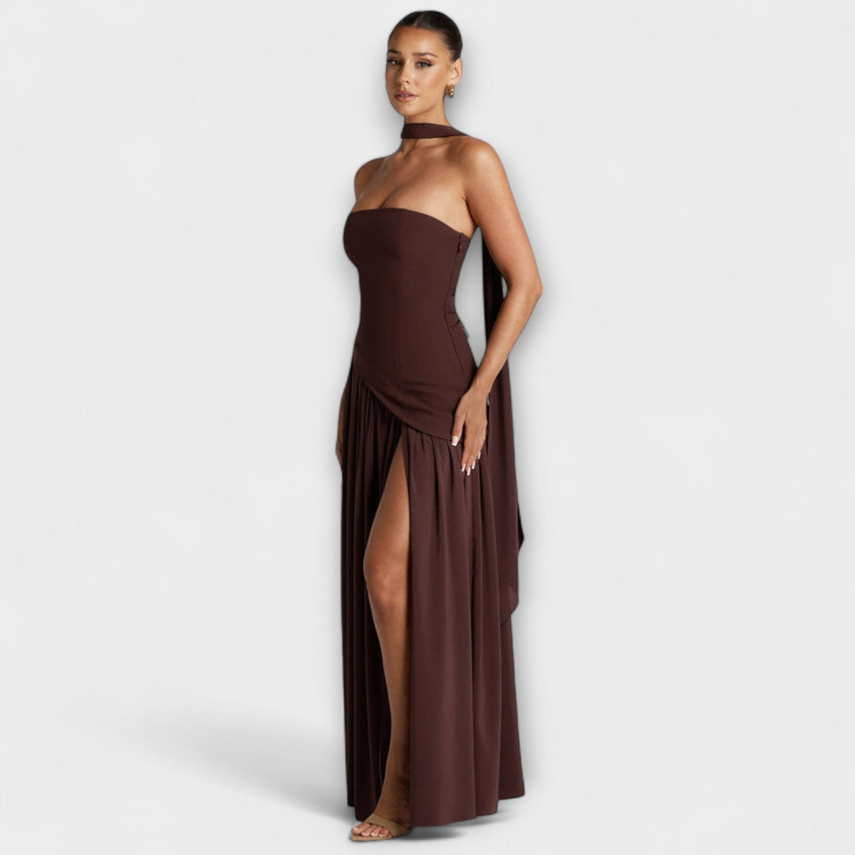 Tessa - Robe Longue Jaune à Fente