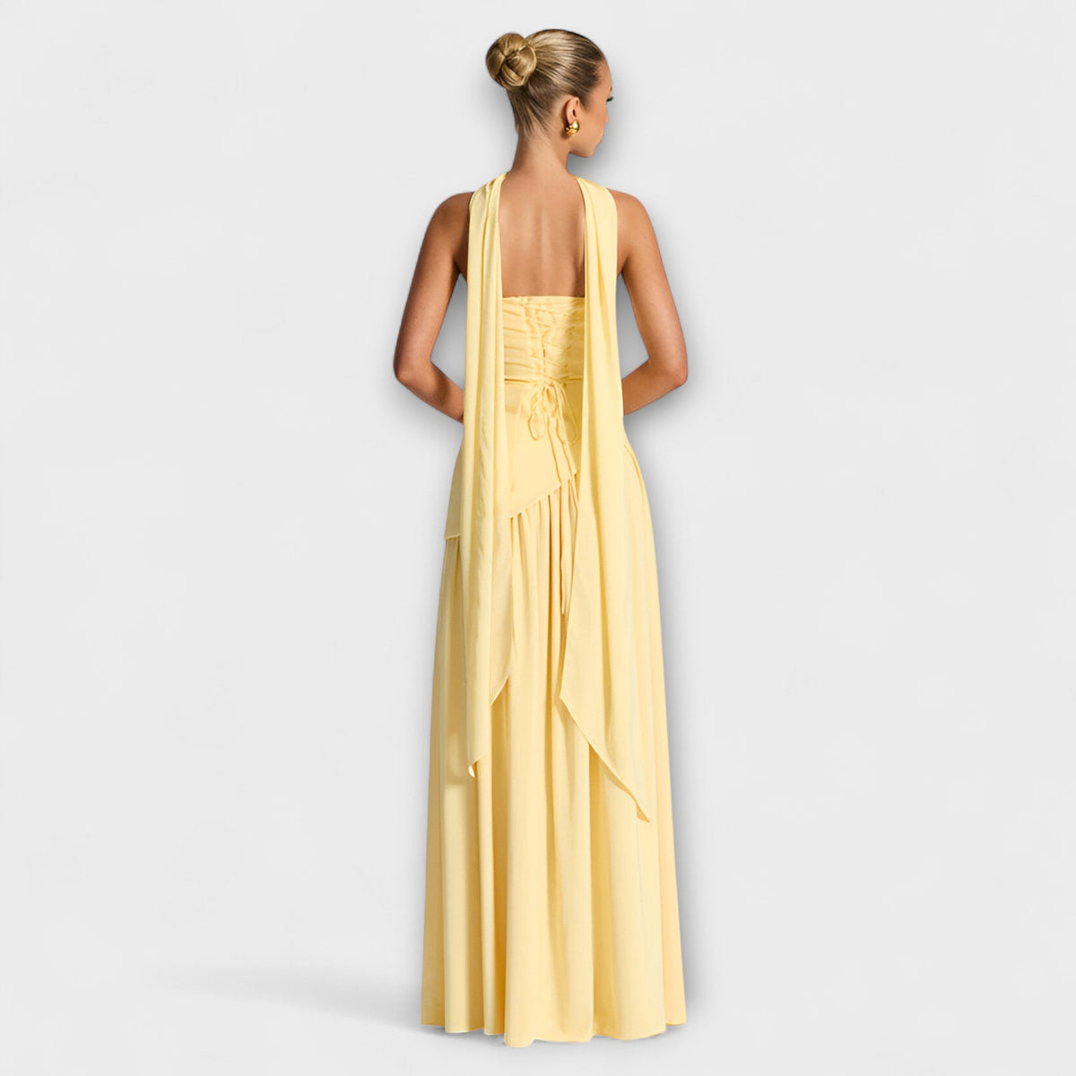 Tessa - Robe Longue Jaune à Fente