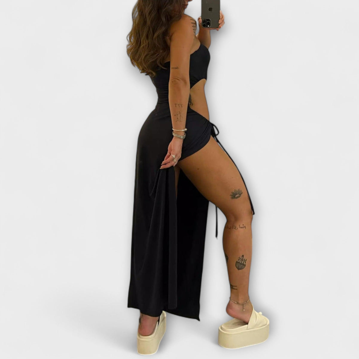 Winona - Robe Bodysuit Bandeau à Fentes Latérales