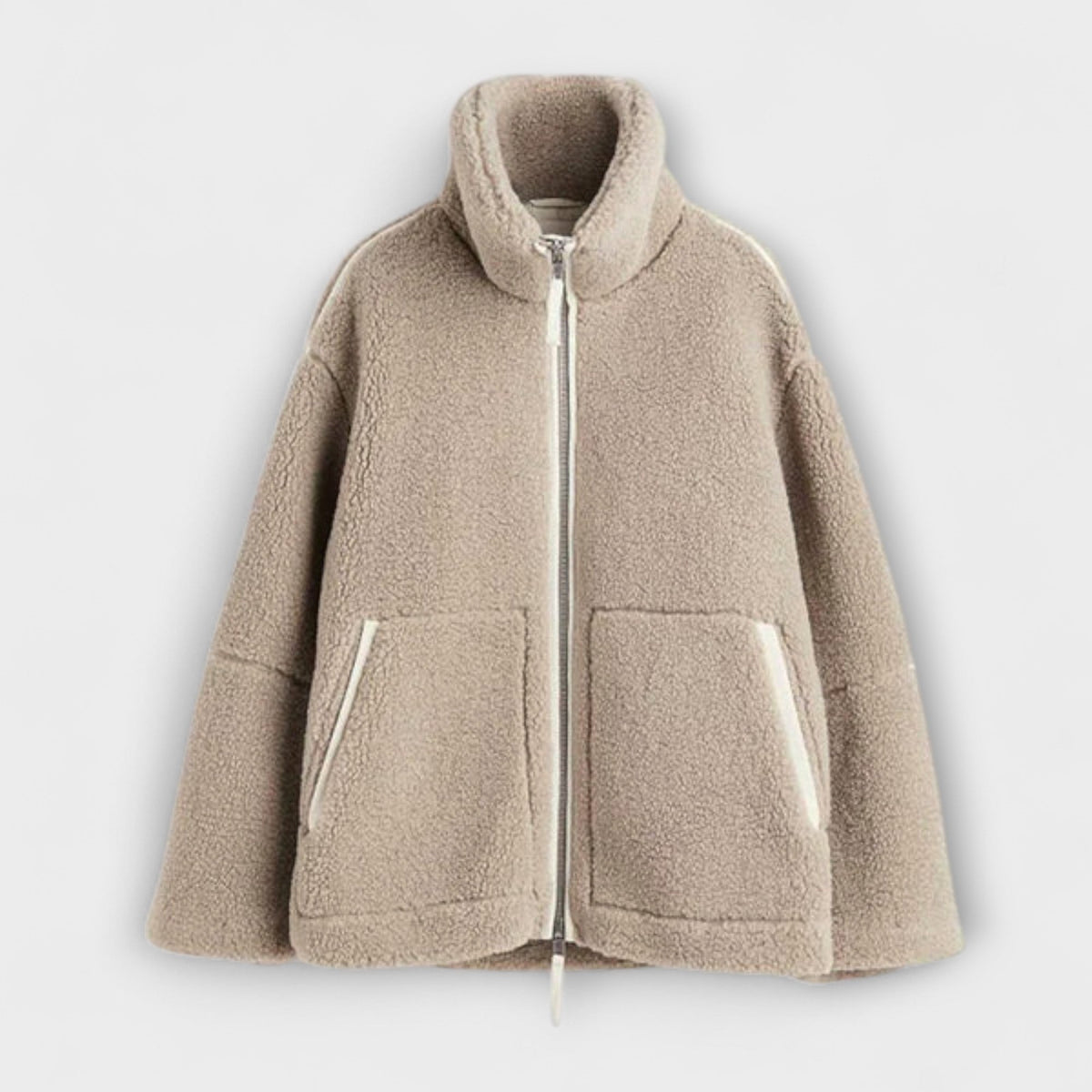 Nuage Polaire - Veste Teddy Oversize Crème