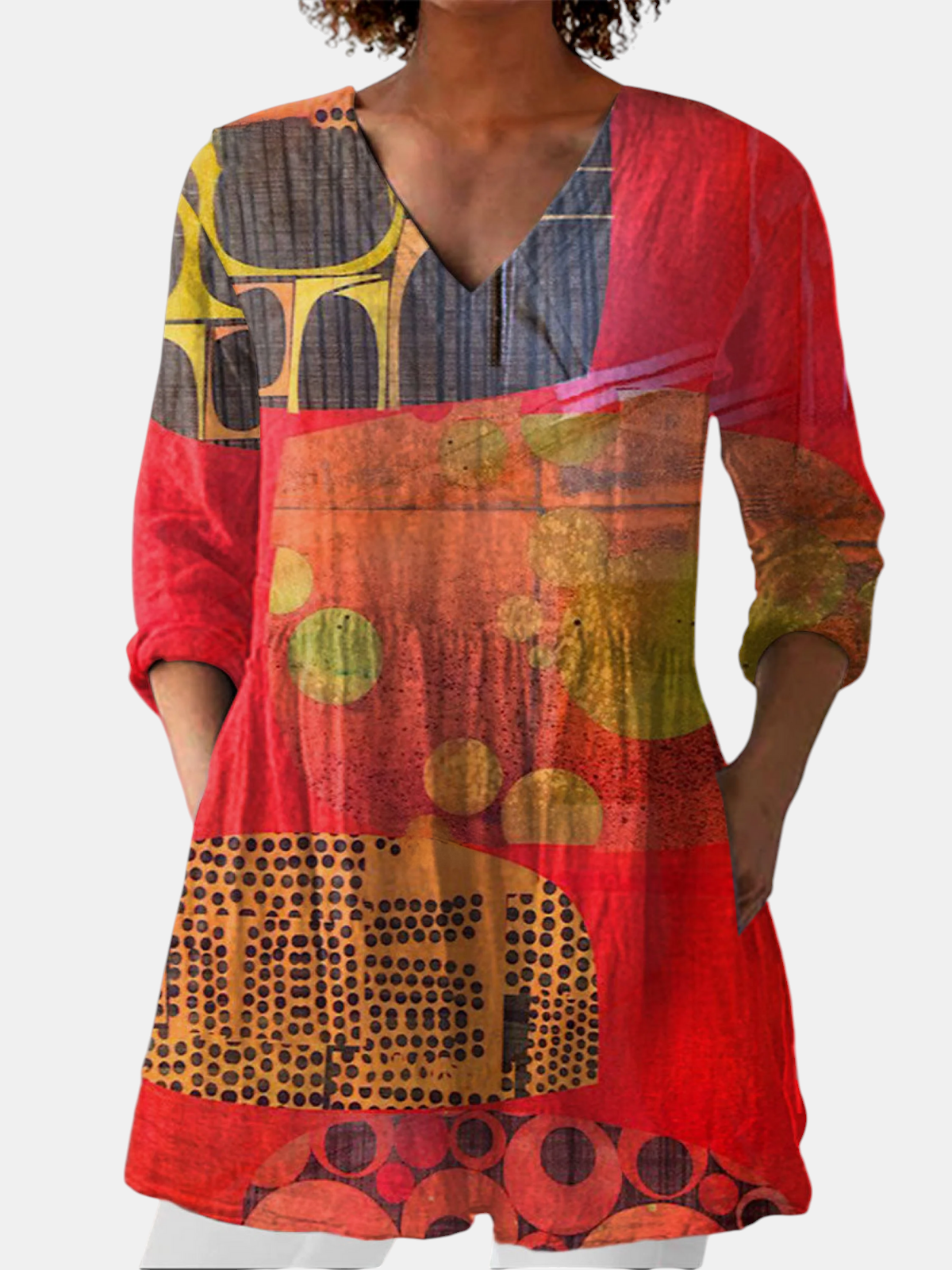 Lucie | Blouse Longue à Col en V
