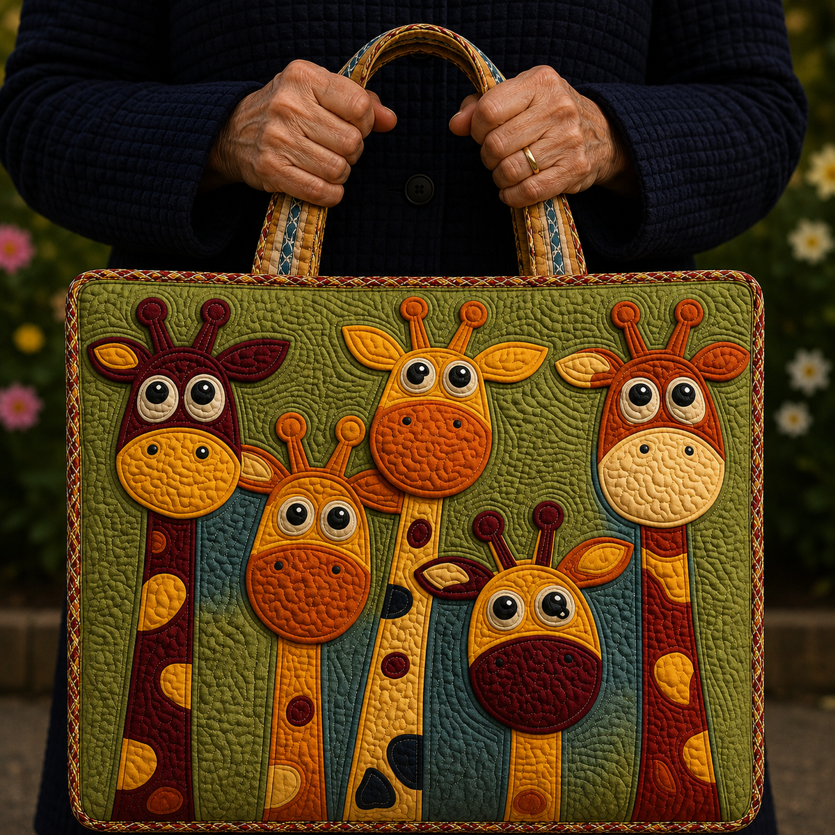 Girafe Joyeuse | Sac matelassé
