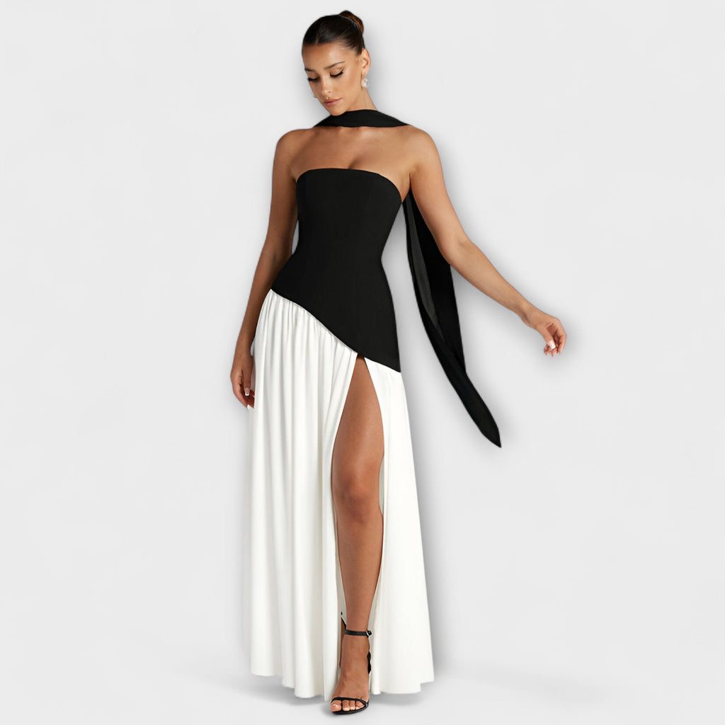 Tessa - Robe Longue Jaune à Fente