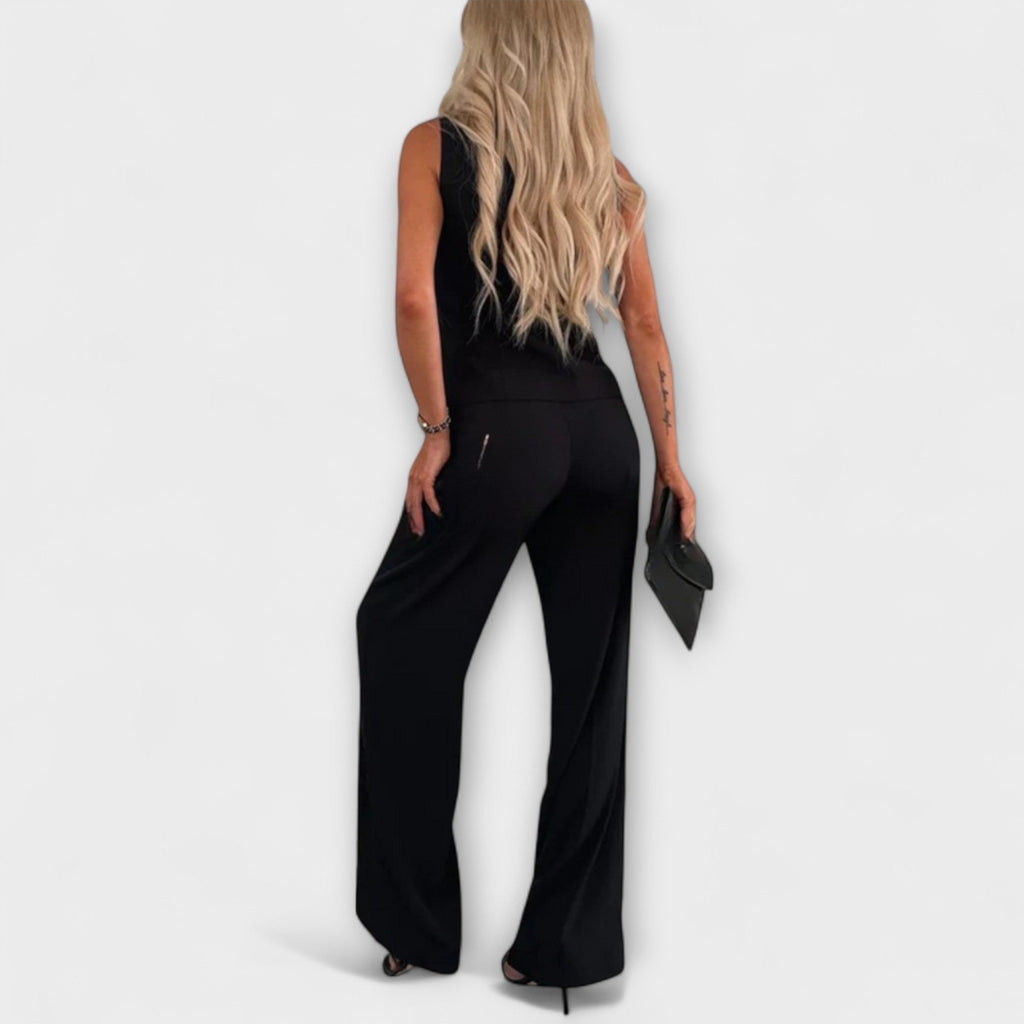 Wilhelmina - Ensemble Crème avec Gilet et Pantalon