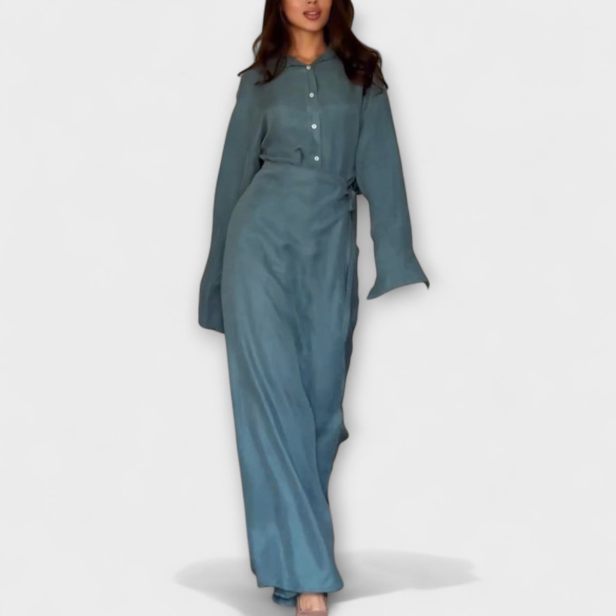Vienna - Ensemble Décontracté Marron Chemise et Pantalon