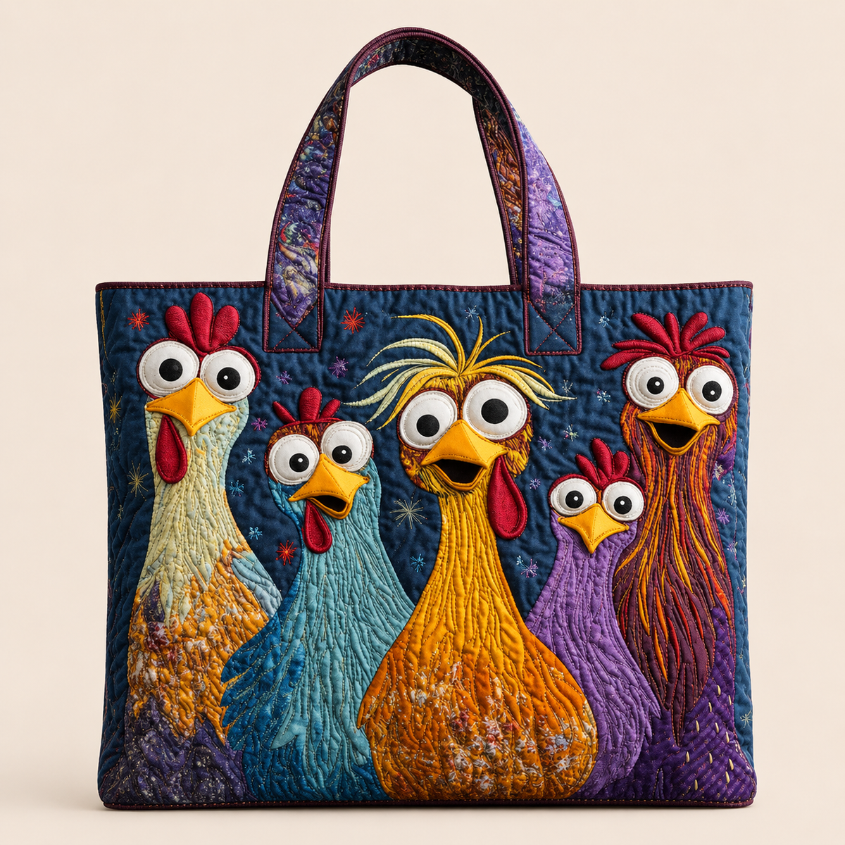 Poules Colorées | Sac matelassé