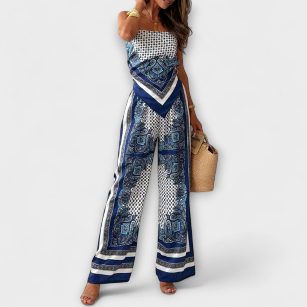 Dakota - Ensemble Bleu et Blanc Imprimé
