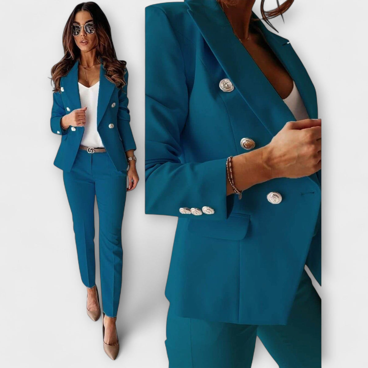 Jaya - Tailleur Noir avec Blazer et Pantalon