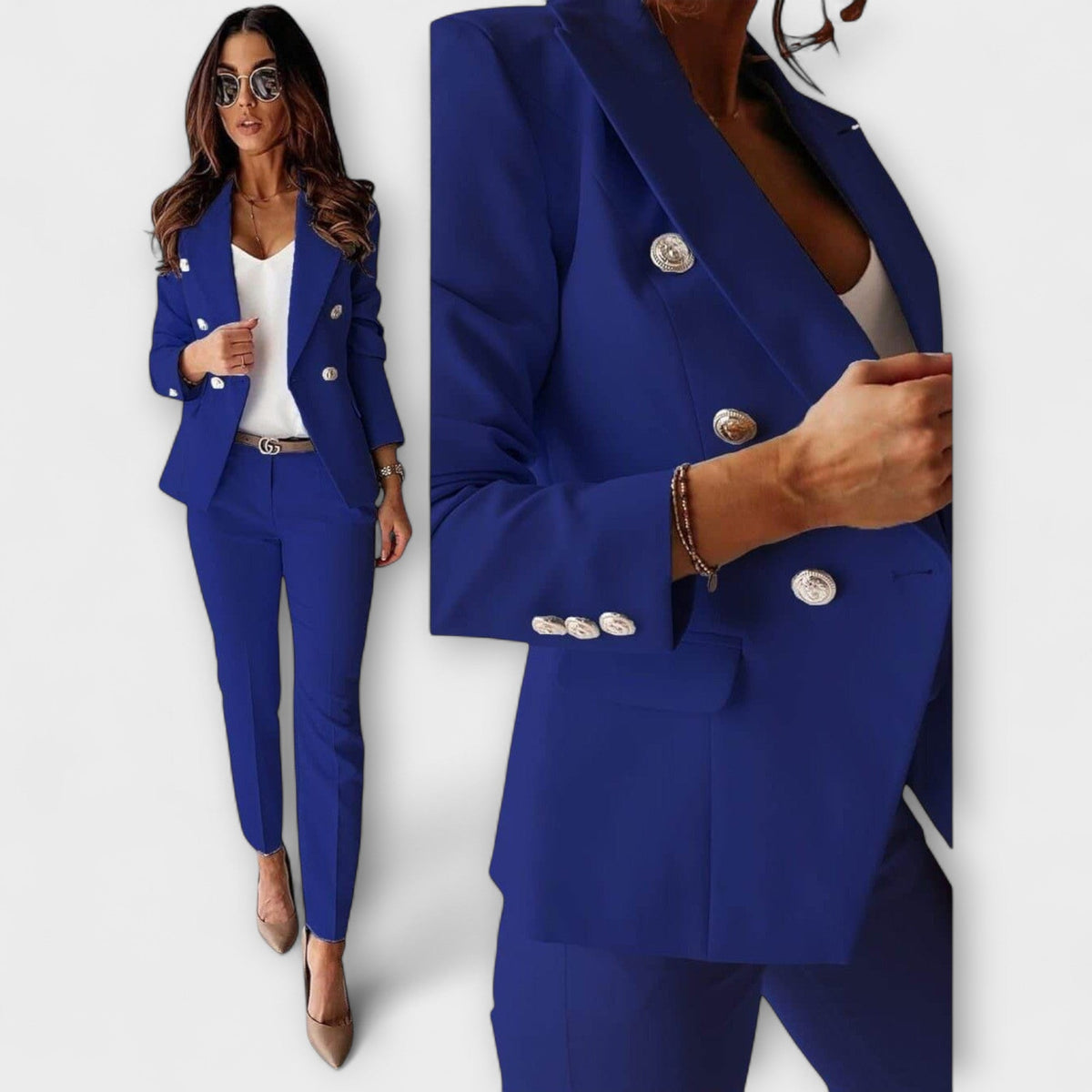 Jaya - Tailleur Noir avec Blazer et Pantalon