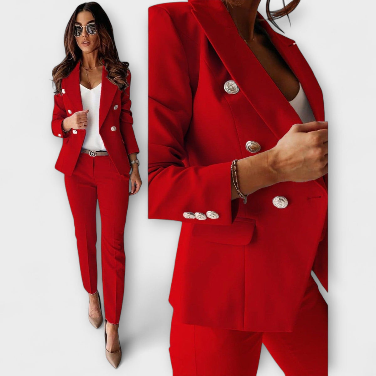 Jaya - Tailleur Noir avec Blazer et Pantalon