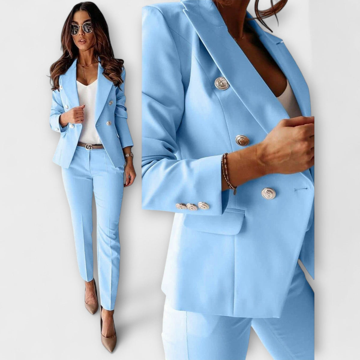 Jaya - Tailleur Noir avec Blazer et Pantalon