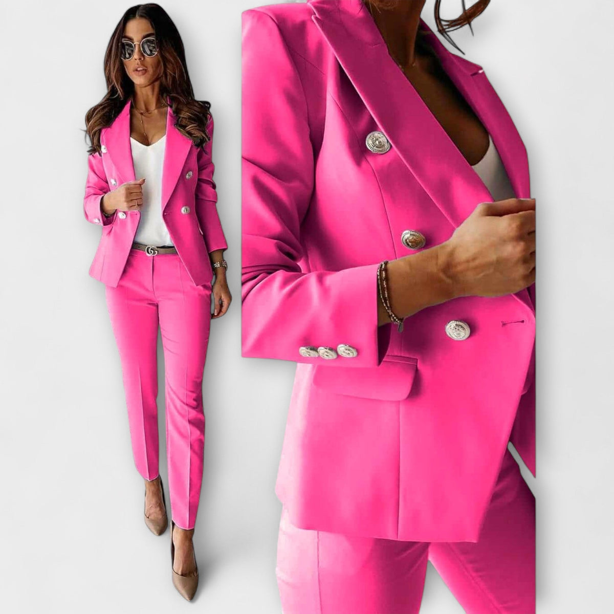 Jaya - Tailleur Noir avec Blazer et Pantalon