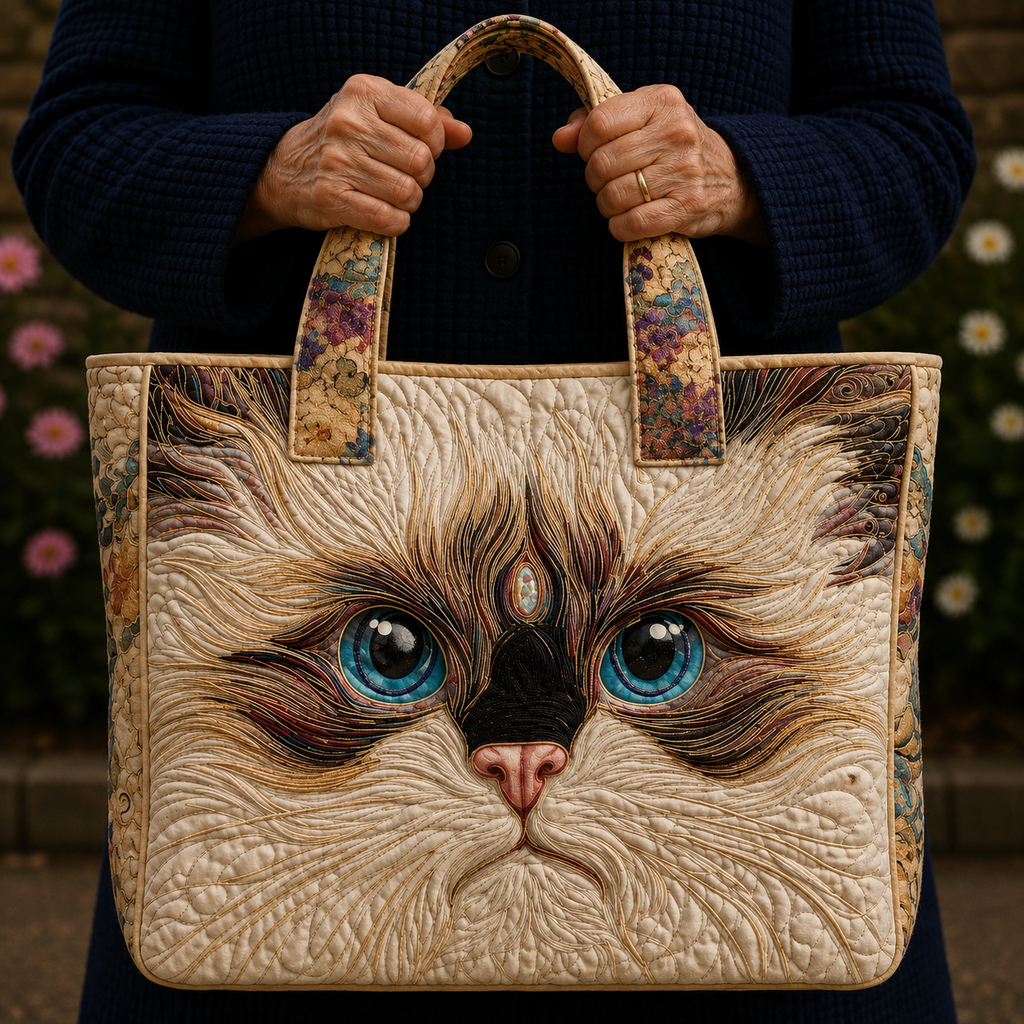 Chat Blanc | Sac matelassé