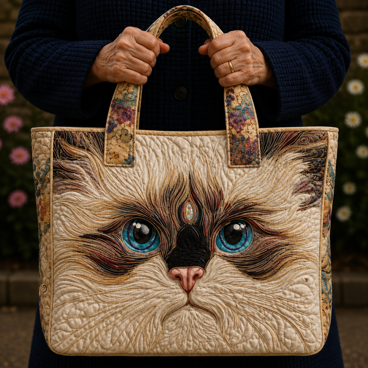 Chat Blanc | Sac matelassé
