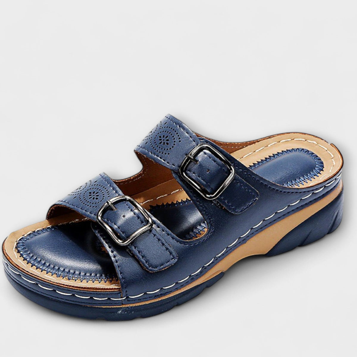 Gertrud - Mules en Cuir à Boucles