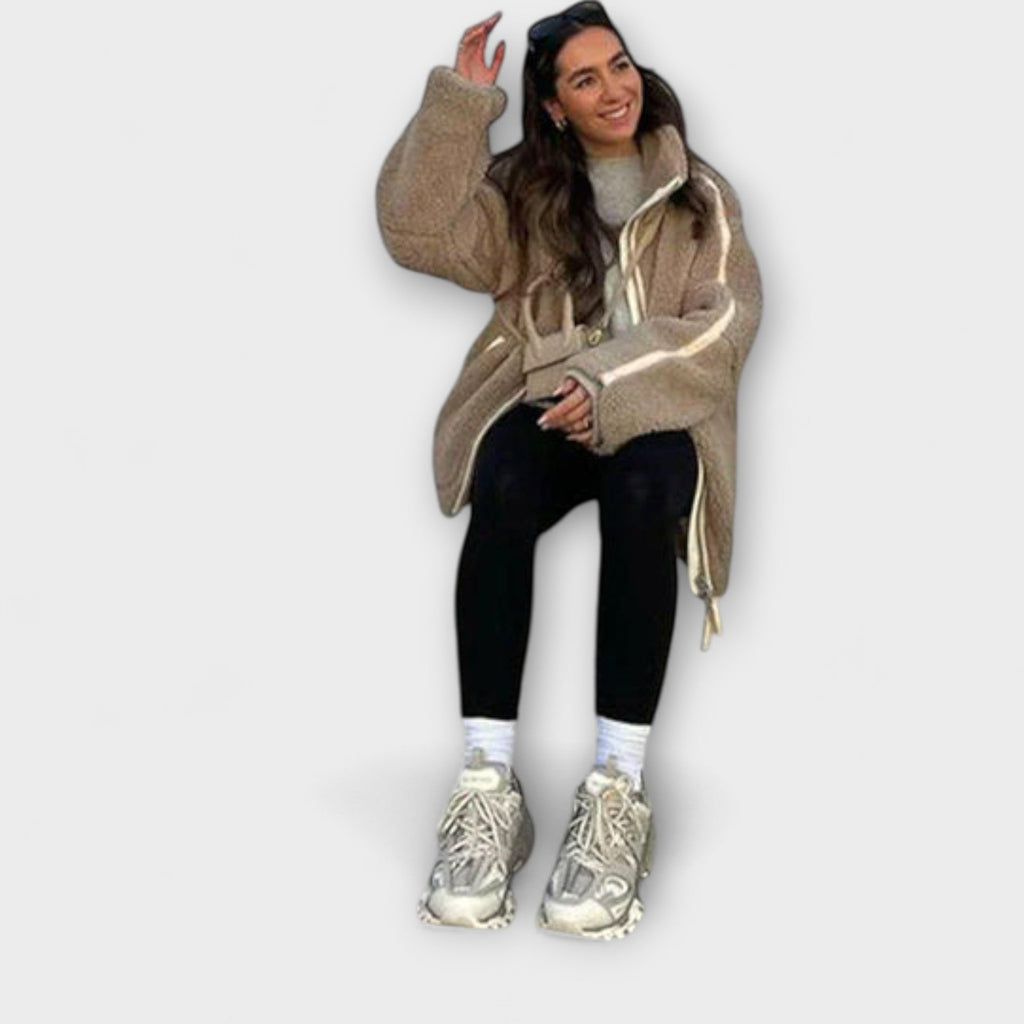 Nuage Polaire - Veste Teddy Oversize Crème