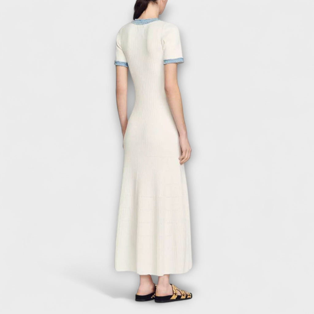 Alecia - Robe Longue Blanche Structurée