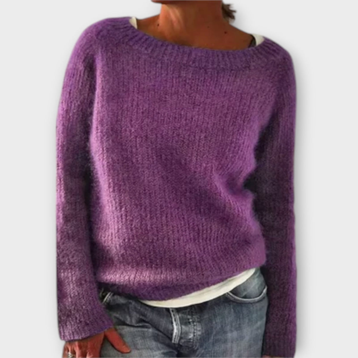 Regine - Pull Uni Gris