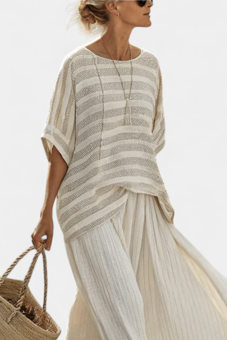 Isaura - Ensemble en Lin Élégant Beige