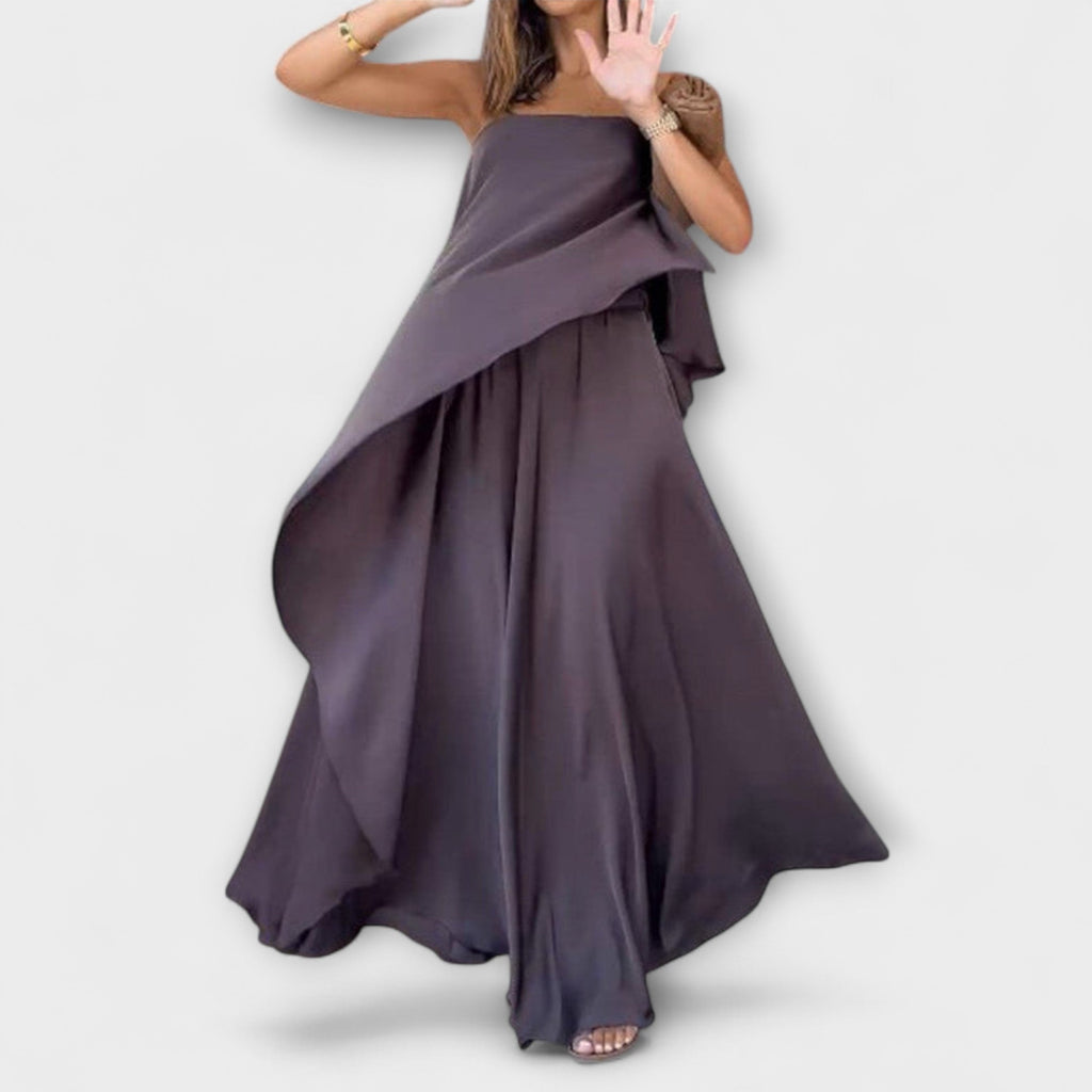 Ruby - Ensemble Gris avec Bandeau et Jupe