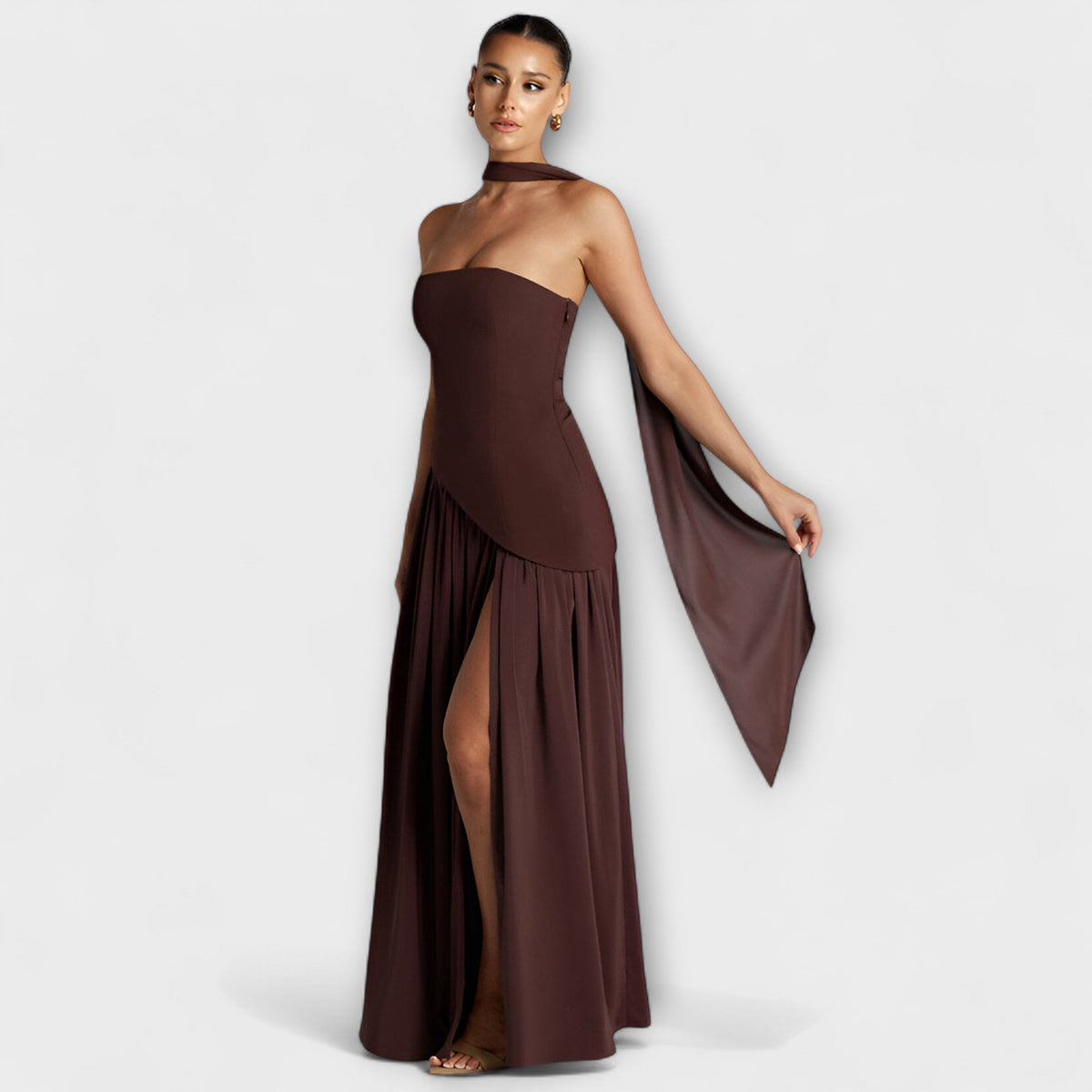 Tessa - Robe Longue Jaune à Fente