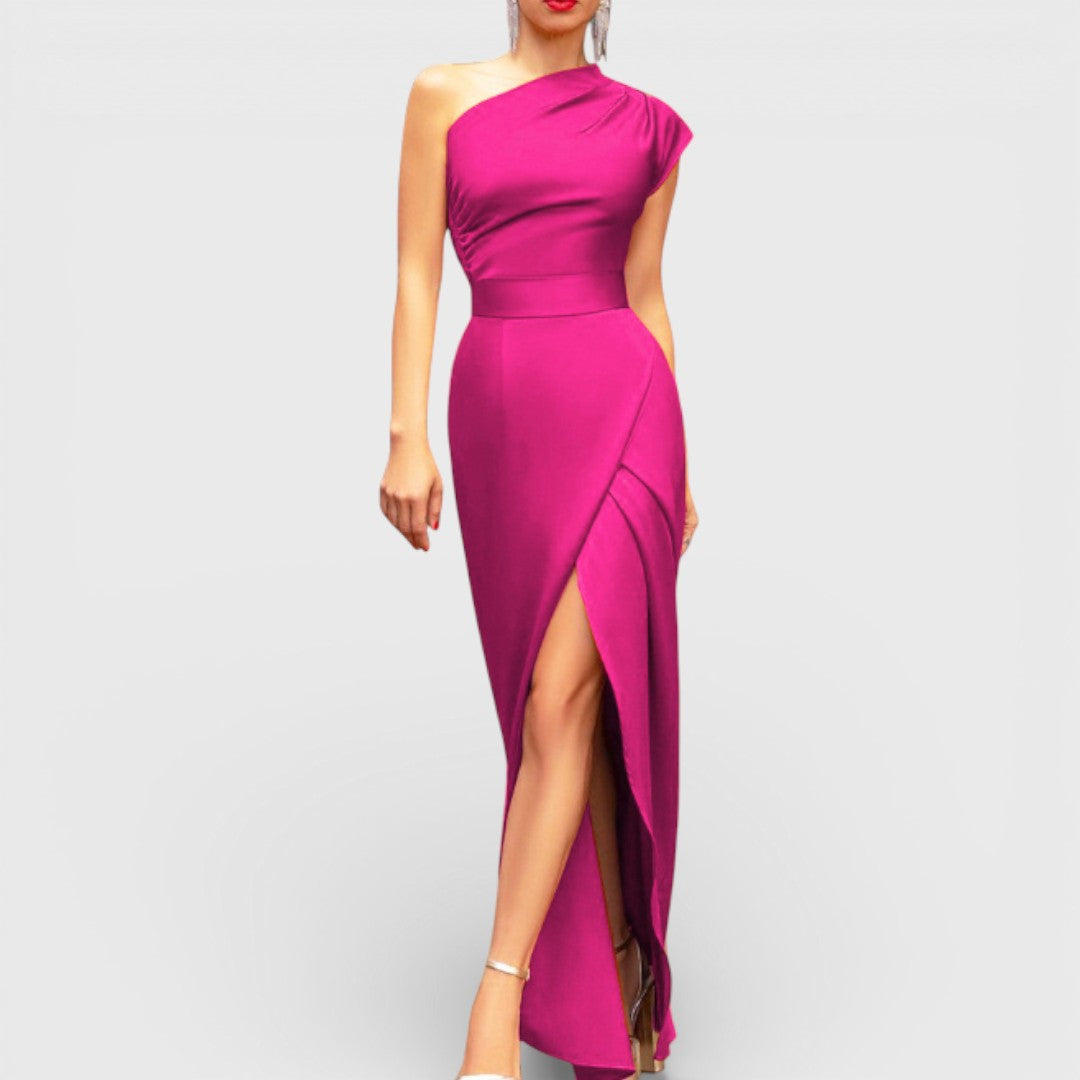 Robe de Soirée Asymétrique Élégante Noire