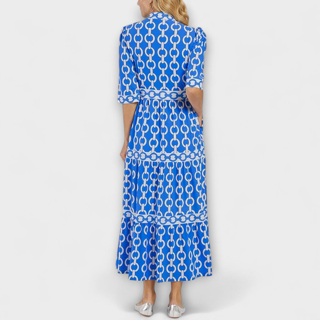 Juliette - Robe Midi à Motif Chaînes