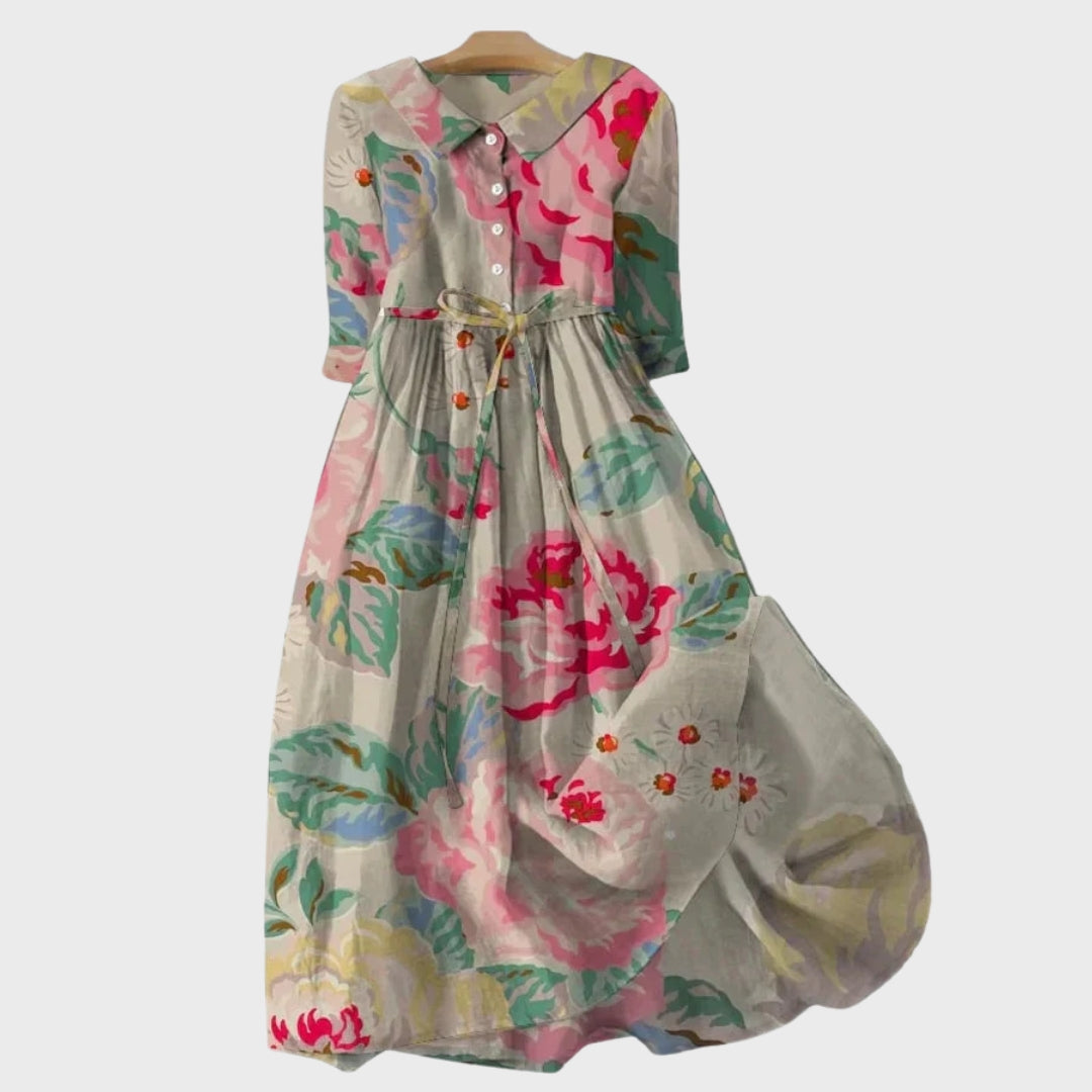 Robe Bohème Romantique à Fleurs Sauvages