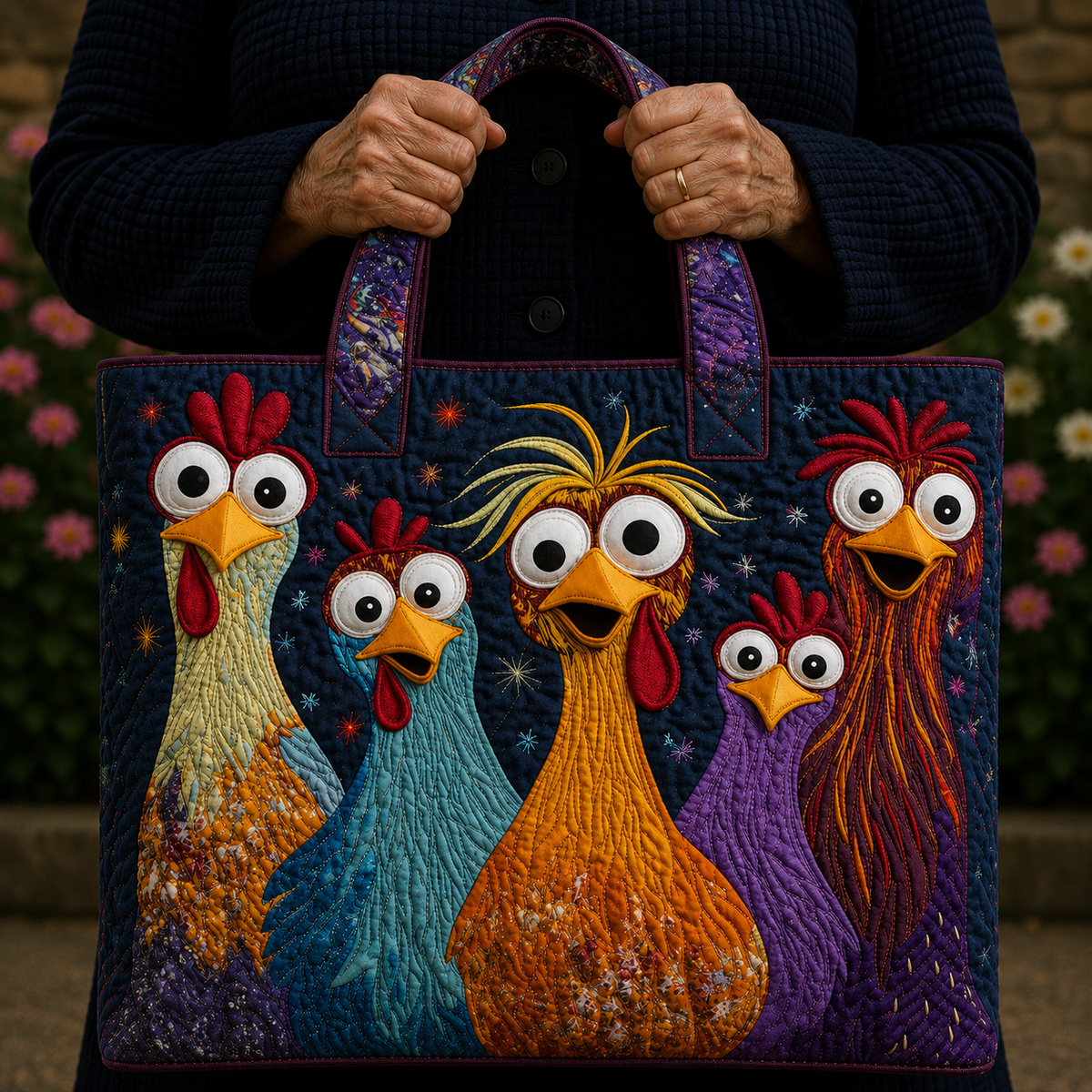 Poules Colorées | Sac matelassé