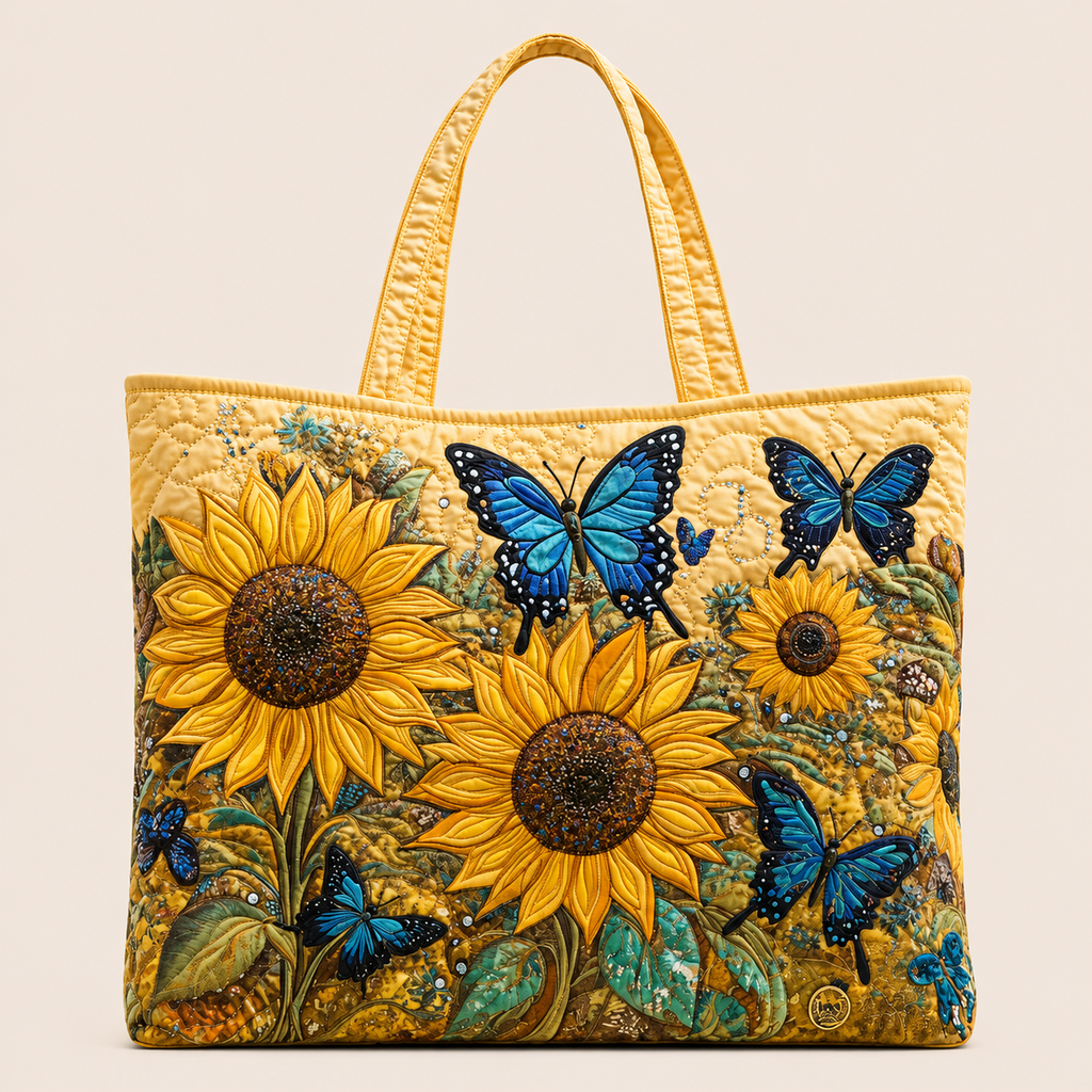 Tournesols et Papillon | Sac matelassé