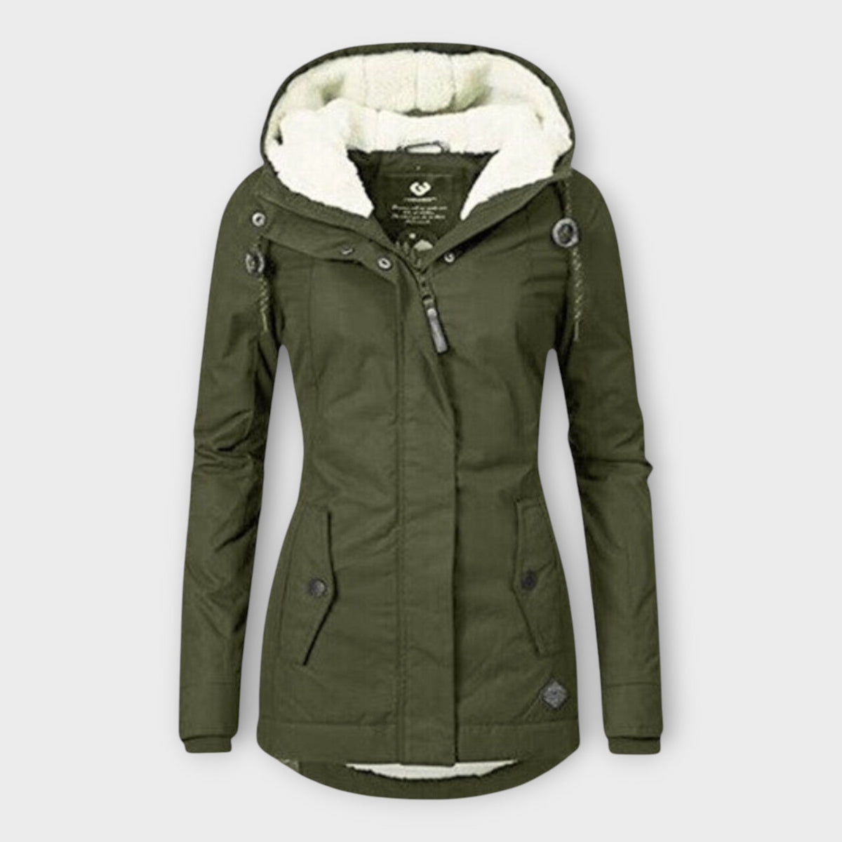 Sophie - Doudoune Imperméable Doublée Vert Olive
