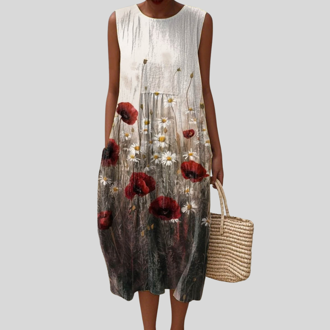 Robe à Imprimé Coquelicots